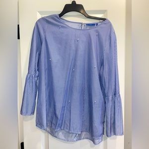 Pearl stripped blouse Size L